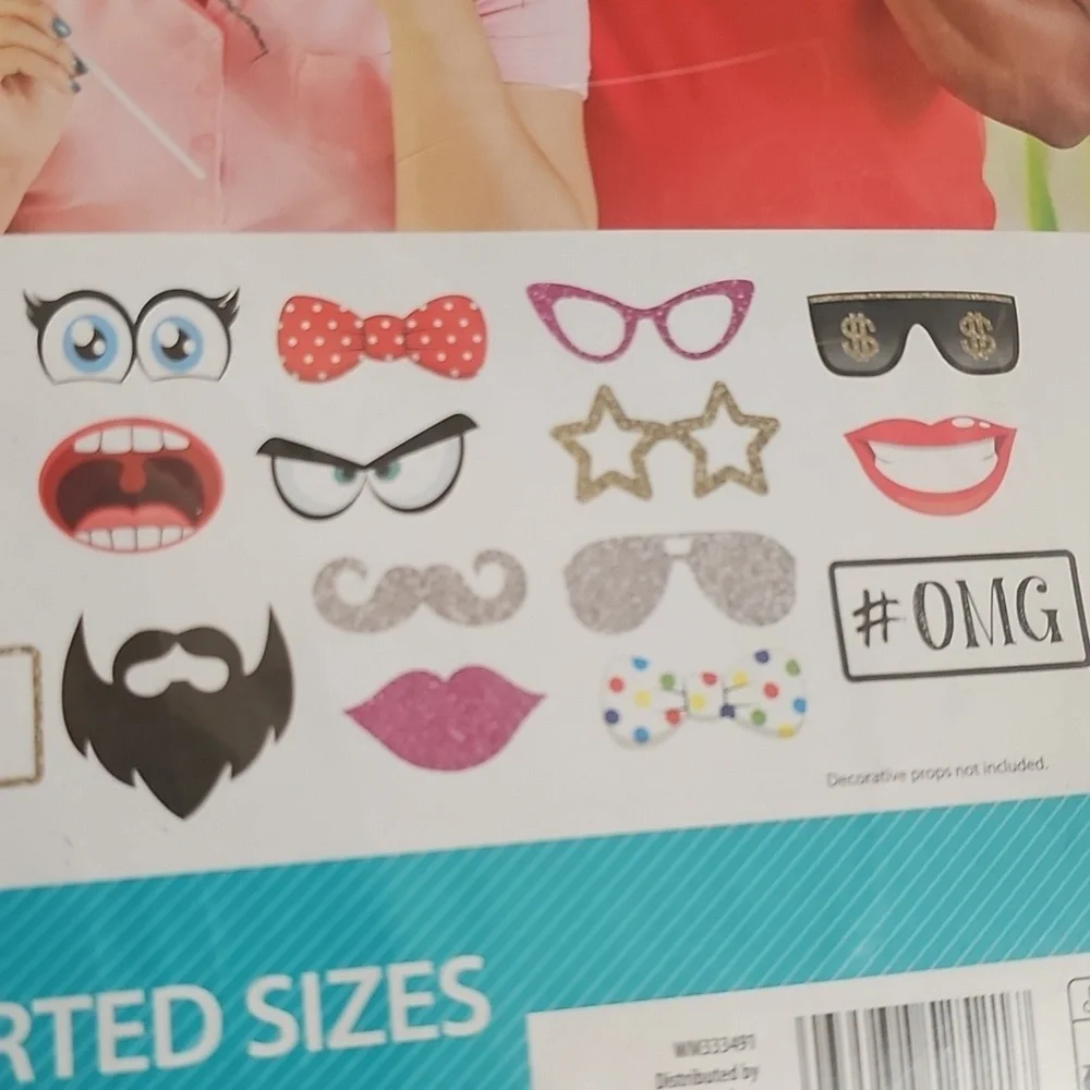 Nwt Photo Booth Props Set - Fun Party Accessories